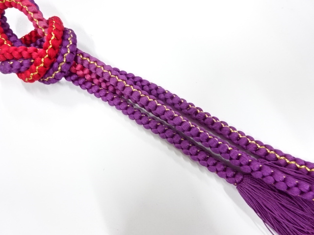 正絹　手組帯締め